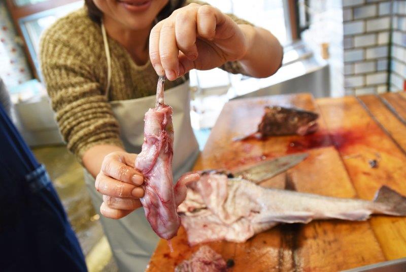 真鱈ちゃんが食べた小魚が入ってます。胃袋だもん♥
